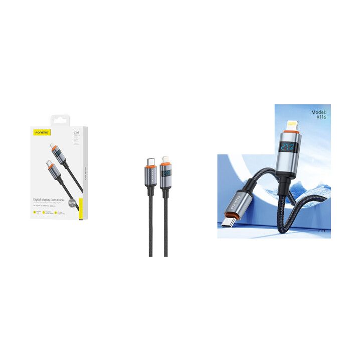 foneng-x116-type-c-to-lightning-27w-data-cable-12m