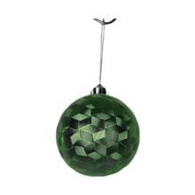 Product image of Miracle Christmas Collection Plastic Green Quadratic Pattern Ball Pendant ნაძვის ხის სათამაშო