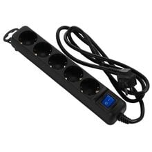 Product image of 2E 5XSchuko U05ESM3B 3m Black დენის გამანაწილებელი