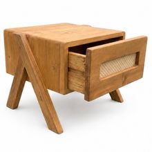 Product image of ხელნაკეთი თელას ხის ტუმბო რატანის ფასადით – Japandi / Wabi-Sabi Style