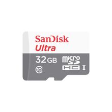 Product image of SanDisk 32GB Ultra MicroSD/HC UHS-I Card 100MB/S Class 10 SDSQUNR-032G-GN3MN Micro-SD ბარათი