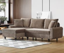 Product image of კუთხის დივანი Flavia Velvet ყავისფერი (KG1072)