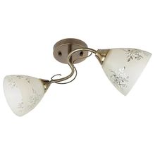Product image of BELLA MITA 6105/2 WH+FG 2 ნათურა E27 ცოკოლით თეთრი/ოქროსფერი ჭაღი