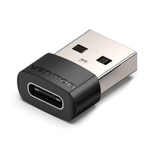 Product image of VENTION CDWB0 USB 2.0 Male to USB-C Female Adapter Black PVC Type