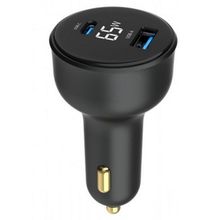 Product image of Gembird TA-UC-AC2PD65LCD-CAR-01 მანქანის ადაპტერი