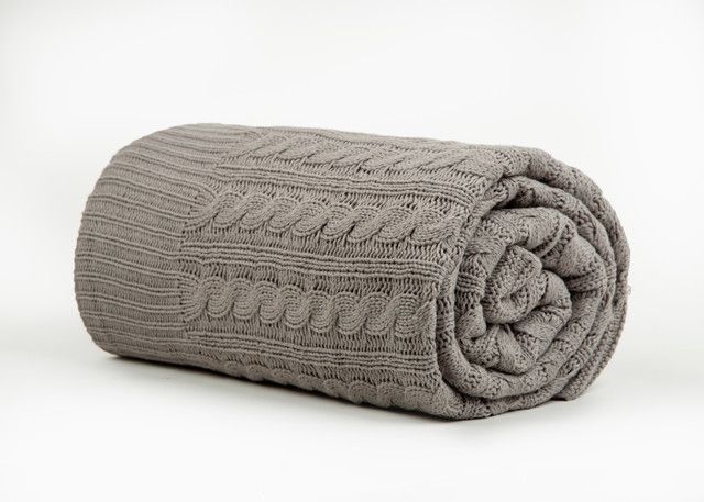 naqsovi-gadasafarebeli---braid-knitted-bedspread-220x240-cm-grey