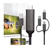 Product image of Mirascreen 3-in-1 HDMI Mirror Cable – Type-C & Micro-USB to HDMI, 1080P HDTV Display for Android Phones, iphones and laptops მრავალფუნქციური კაბელი