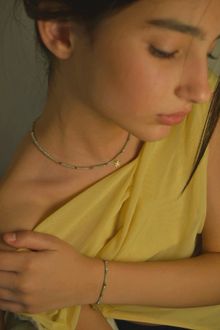 Product image of De Aure ამაზონიტის ყელსბამი აპატიტის ქვებით