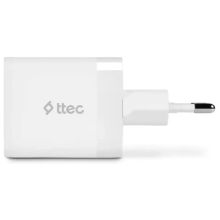 Product image of Ttec SmartCharger Duo 45W Travel Fast Charger USB-C+USB-A White 2SCP02B ადაპტერი