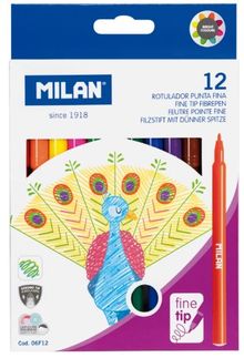 Product image of MILAN წყლის ფუძეზე დამზადებული ფლომასტერი 12ც