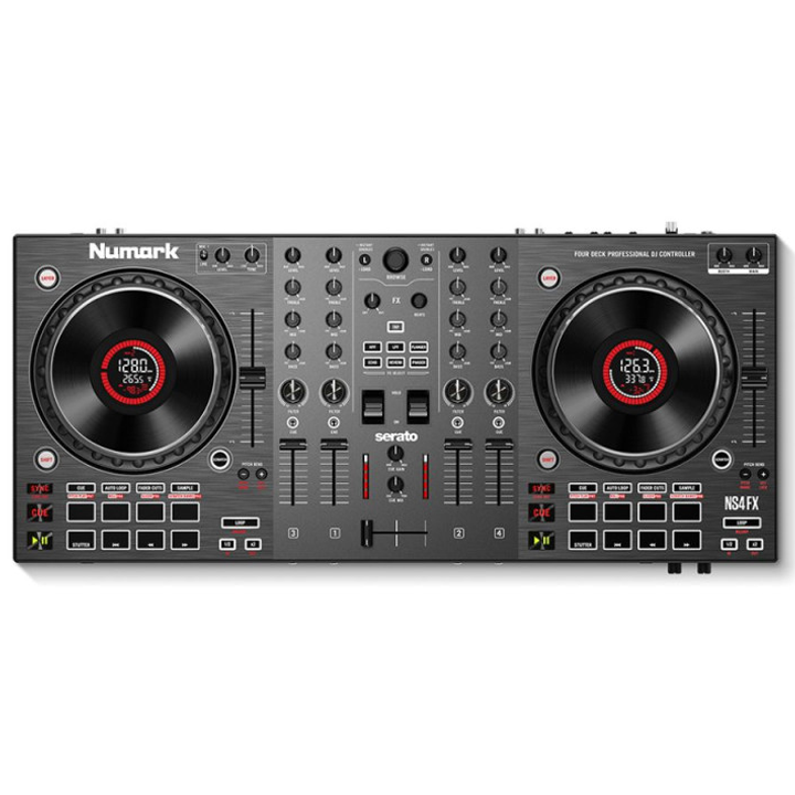 numark-ns4fxxeu-4-deck-controller-with-jog-wheel-display-kontroleri