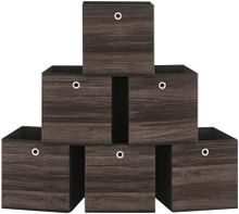 Product image of SONGMICS, შესანახი კუბები, 4 ცალი, ყავისფერი, 33 x 33 x 33 სმ