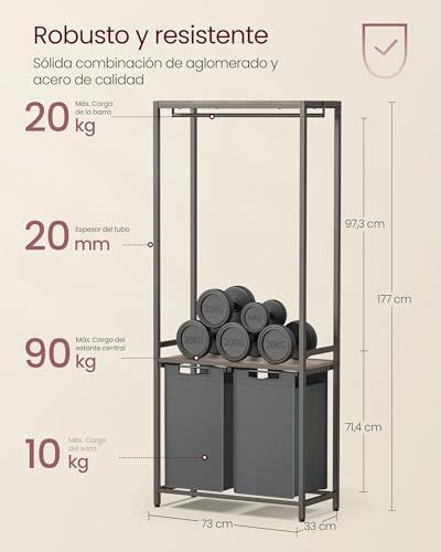 songmics-ormagi-saretskhis-kalata-2-shesanakhi-taroti-natsrisferi-73-x-33-x-177-sm-photo-2