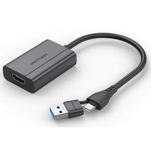 Product image of VENTION ACYHB USB-C and USB-A to HDMI Converter Gray Aluminium Alloy Type