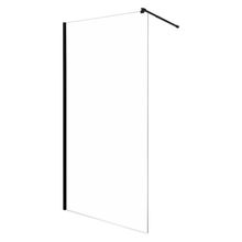 Product image of საშხაპე მინა გამჭვირვალე შავი პროფილით და კედელზე სამაგრით SUNWAY 100x200სმ-6მმ