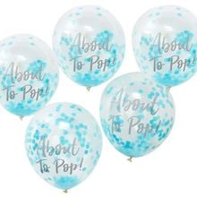Product image of ლატექსის ბუშტი About To Pop სხვადასხვა ფერის კონფეტებით 5ც