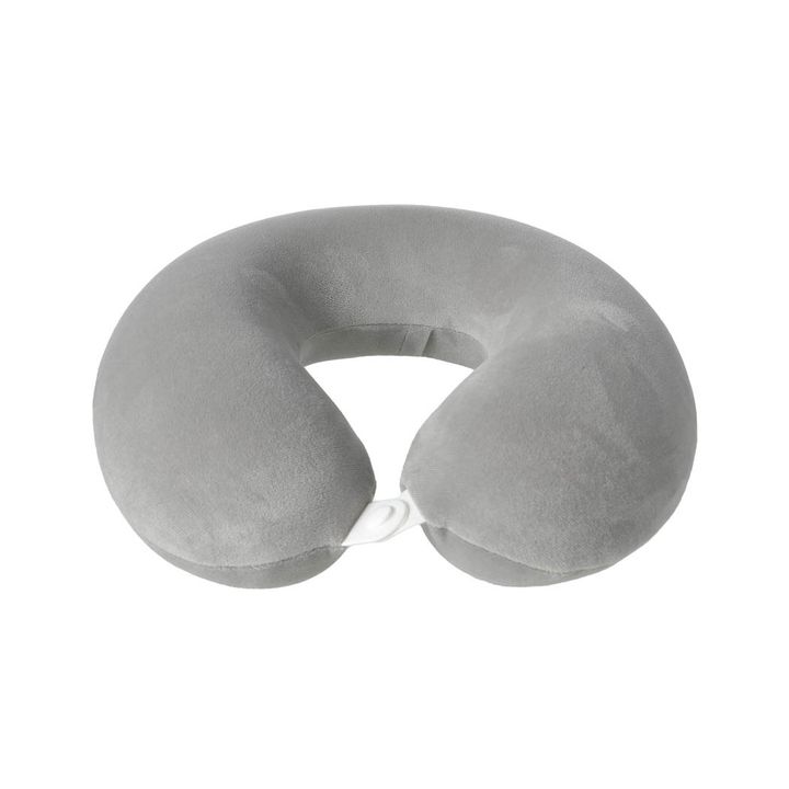 kisris-balishisolid-color-memory-foam-u-shaped-pillow-gray