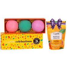 Product image of I Love Special Moments Celebrations Fizzers აბაზანის ბურთების ნაკრები + აბაზანის მარილი საჩუქრად