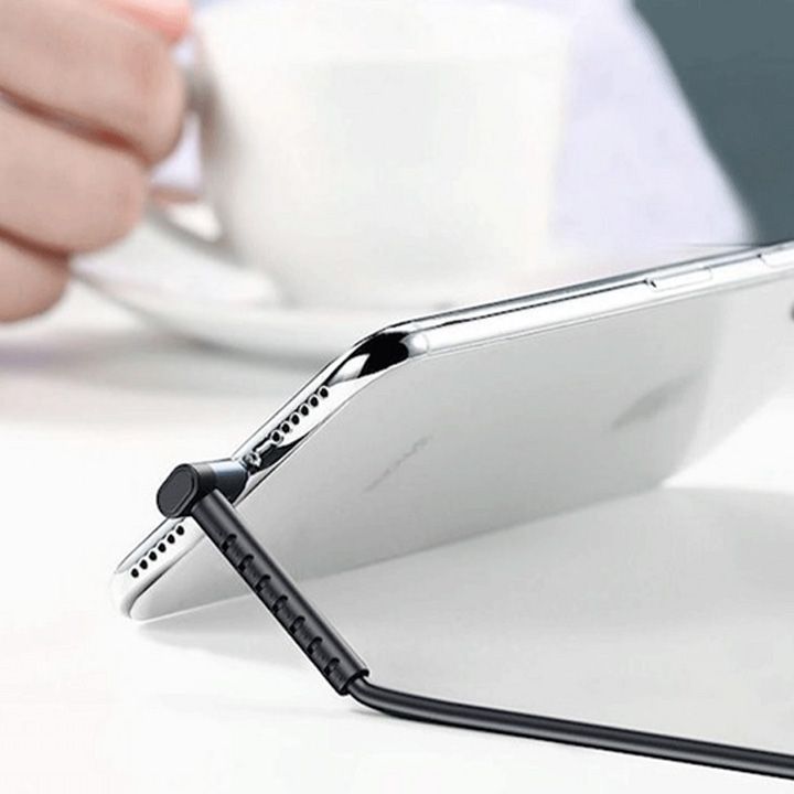 remax-joy-series-2-in-1-data-cable-phone-holder-rc-100i-black-photo-2