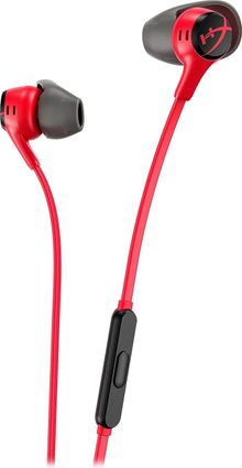 Product image of Headphone/ HP/ HyperX Cloud EarBuds II Red with Mic (705L8AA)