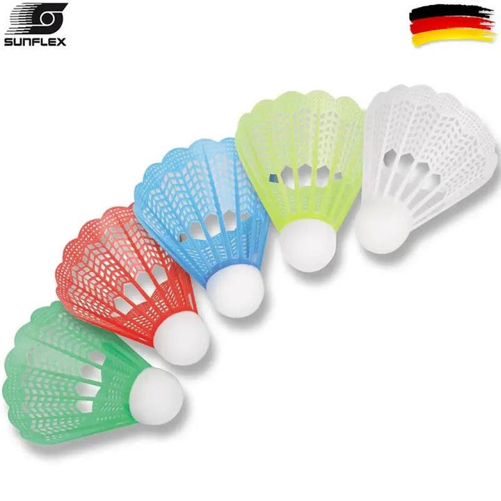 sunflex-shuttlecock-colorful-5-pcs-badmintonis-burtakebis-nakrebi