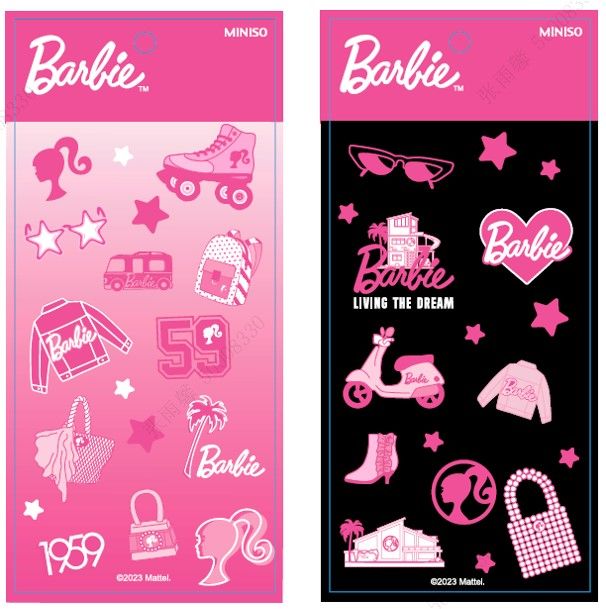 Pool Barbie Sticker სტიკერები/Barbie Collection Epoxy Stickers (2 Assorted Models) - Extra.ge