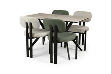 Product image of COMFORT ROOM გრანიტის მაგიდა თეთრი 120*70-ზე + 4 სკამი