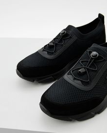 Product image of SNEAKER SUEDE & KNIT BLACK სნიკერი