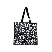 Product image of Miniso Series Square Woven Shopping Bag (S)(Black Graffiti) საყიდლების ჩანთა