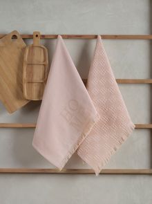 Product image of Manamo  Home  სამზარეულოს პირსახოცი ბამბის ატმისფერი ჟაკარის 50x70 სმ (2ც)