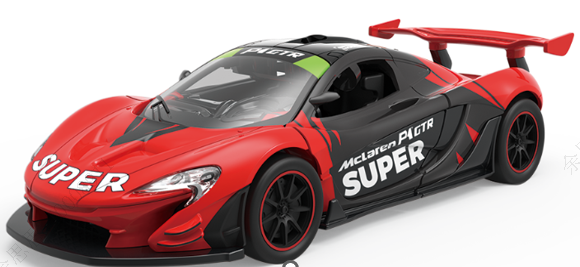 131-sound-light-alloy-car-model-genuine-license---mclaren-p1-gtr-red-satamasho-manqana
