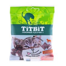 Product image of TiTBiT "ხრაშუნა ბალიშები ბატკნის ხორცის პაშტეტით -  კატებისთვის 30გრ"