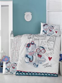 Product image of Victoria Ranforce Baby Bedding Set Travel Bears საბავშვო თეთრეულის ნაკრები
