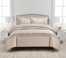 Product image of Manamo  Zora  თეთრეულის ნაკრები სატინის ნაქარგით ცისფერი ორ საწოლიანი 200x220 სმ+240x260 სმ+50x70 სმ(2)