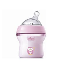 Product image of Chicco პლასტიკის ბოთლი სილიკონის თავით 150მლ 0+