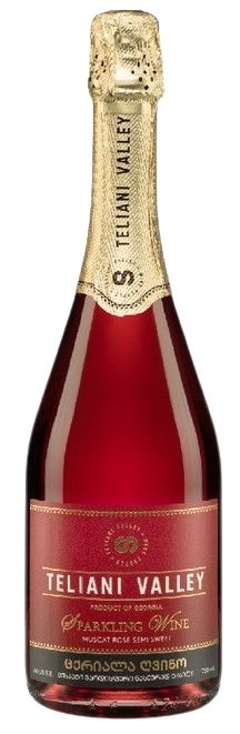 Product image of თელიანი ველი მუსკატი ცქრიალა ღვინო ვარდისფერი ნახევრადტკბილი 750მლ