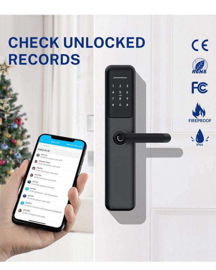 liliwise-smart-door-lock-h6b-chkviani-saketi-photo-2