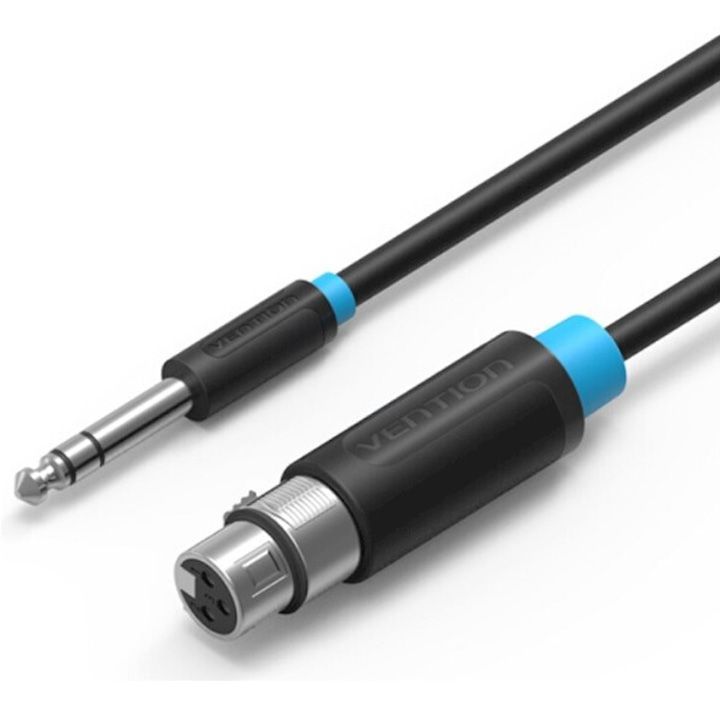vention-bbebi-65mm-male-to-xlr-female-audio-cable-3m-black-photo-2