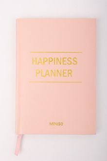 Product image of MINISO Peach Pink Series A5 Gold-stamping Cover Planner ბლოკნოტი