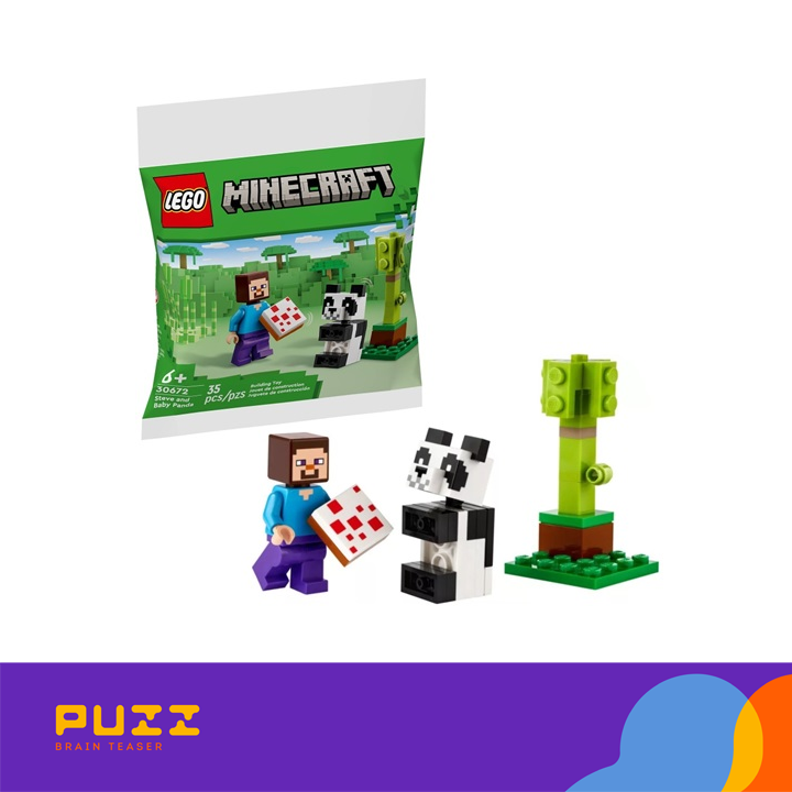 lego---minecraft---steve-and-baby-panda