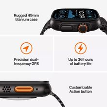 Product image of Smart Watch/ Apple Watch Ultra 2 GPS + Cellular 49mm Black Titanium Case with Black Trail Loop - M/L (MX4V3RB/A)