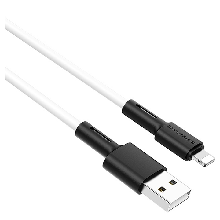 borofone-bx31-soft-silicone-charging-data-cable-for-lightning-white
