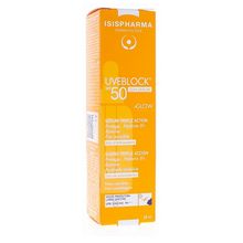 Product image of ISIS PHARMA Uveblock SPF 50 Sun Serum მზისგან დამცავი სამმაგი მოქმედების შრატი გლოუ ეფექტით მგრძნობიარე კანისთვის 28 მლ