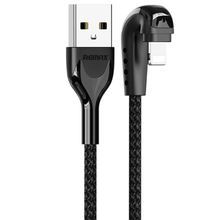 Product image of REMAX  Heymanba II 2.1A Zinc Alloy Braided Gaming Data Cable (180° elbow) RC-177a 1M type-c- Silver
