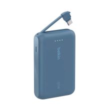 Product image of BELKIN 10k PD20w Integrated USB-C Cable Power Bank Blue პორტატული დამტენი