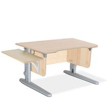 Product image of სამეცადინო მაგიდა 'ერგო' ეკო 75R მრგვალი კუთხით და გვერდითა თაროთი