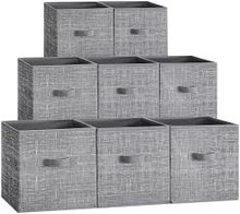 Product image of SONGMICS, შესანახი კუბები, 4 ცალი, ნაცრისფერი, 25.9 x 25.9 x 27.9 სმ