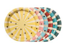 Product image of ქაღალდის ზოლიანი თეფში Circus 18x18სმ 6ც