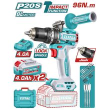 Product image of TOTAL 20V 96ნმ უსადენო ბურღი
