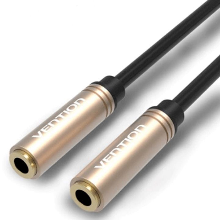 vention-bfaby-35mm-female-to-female-audio-extension-cable-03m-red-metal-type